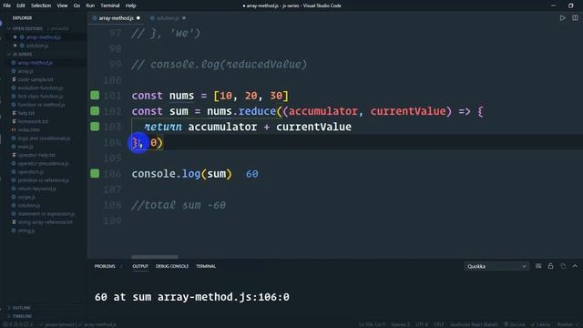 53.Javascript Exercise solution-Reduce | javascript bangla tutorial for beginners