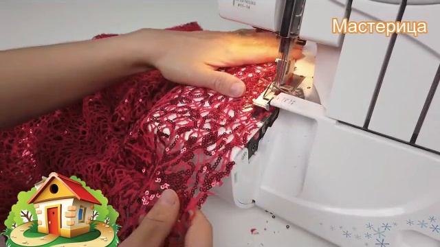 Крой и шитье простого красного вечернего платья