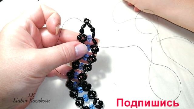 Браслет из бисера и бусин "Рис" (125)/Подробный Мастер Класс