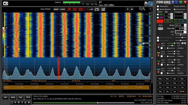 17.05.2020 17:32UTC, [Es], Предположительно Risala Radio, Ливан, 89.3МГц, 2474км