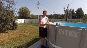 Как быстро слить воду с каркасного бассейна. Очень быстро