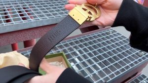 Распаковка мужского ремня Gucci Гуччи. Обзор реплики.