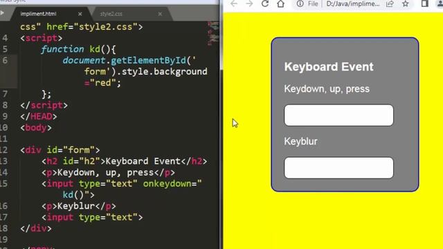 Keyboard Event in JavaScript | Javascript basic lesson - 26 | JavaScript for beginners