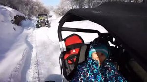 Багги на гусеницах. Зима, горы
