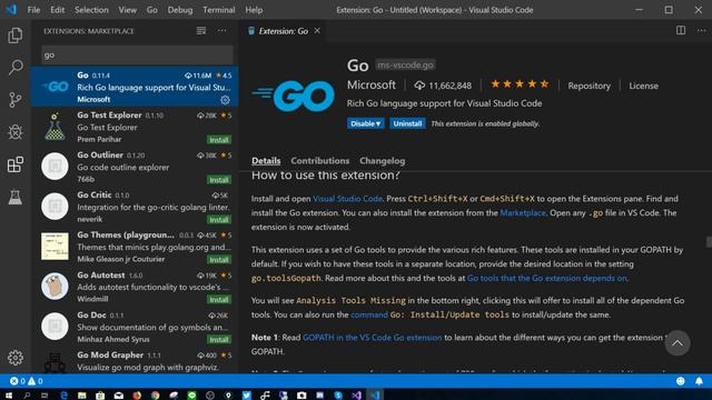เริ่มต้นภาษา Go ด้วย visual studio code ตอนที่ 1 смотреть онлайн