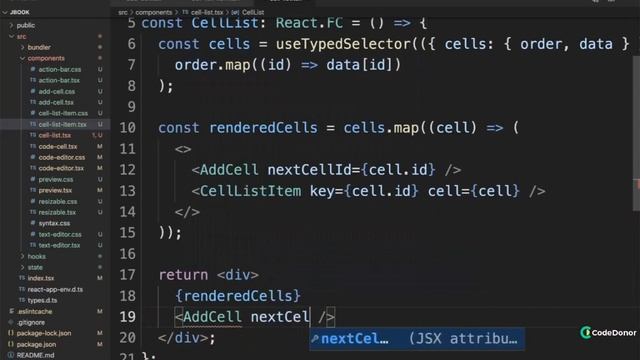 206. Displaying Add Cell | React with Typescript #react #typescript #javascript #learning