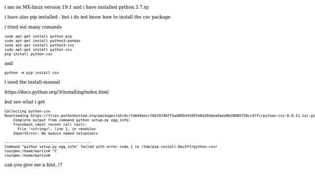 Install python-csv on a linux machine смотреть онлайн
