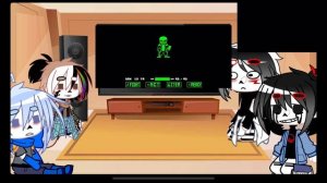 Sans au react to green sans requested by:@uno913 ￼|•SleepyWHAT•||Undertale aus|