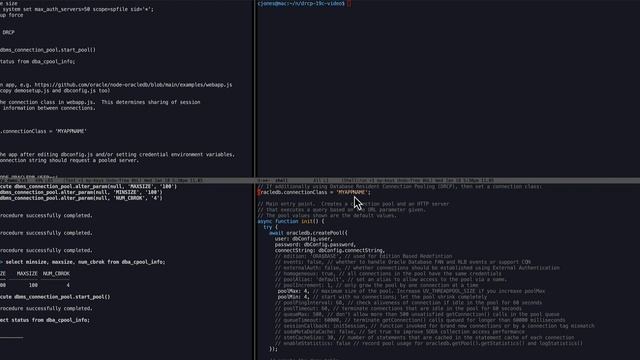 Oracle Database Resident Connection Pooling (DRCP): Node.js node-oracledb and Oracle Database 19c