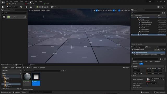 Unreal Engine 5 - Stylized Rain Particle Tutorial