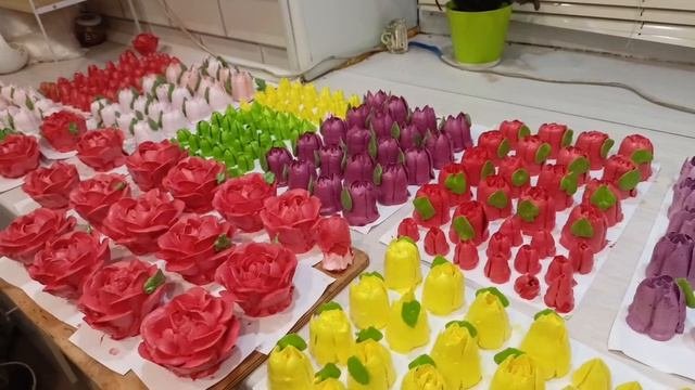 Просто тюльпаны из зефира