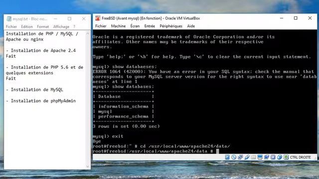 FreeBSD + Apache + MySQL + PHP - partie 2 смотреть онлайн