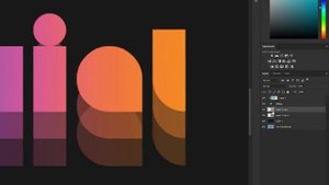Стильный градиентный текст в Adobe Photoshop