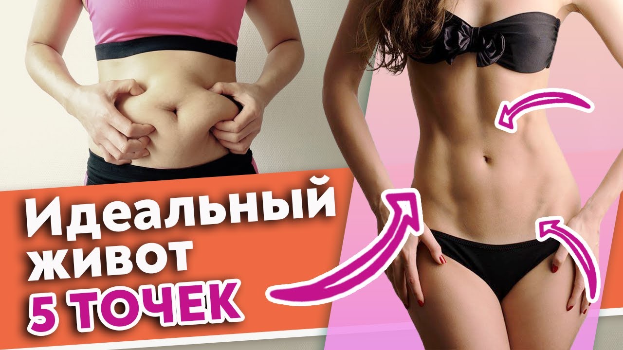 Моделирующий массаж женского живота. Делаем красивый плоский животик. ТОП-5 точек для проработки.