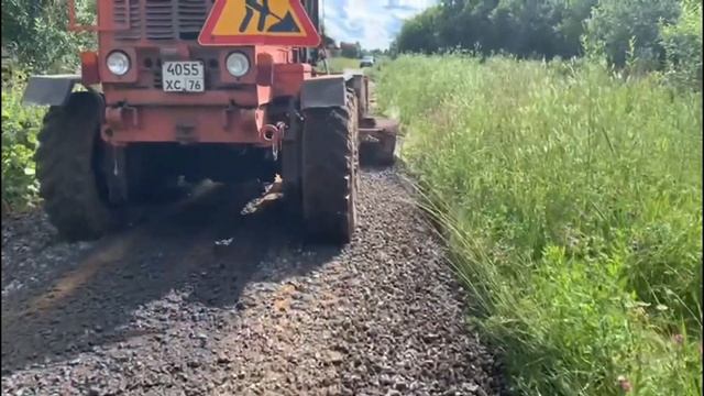 Как делают дороги на селе?! Спец. техника спешит на помощь.