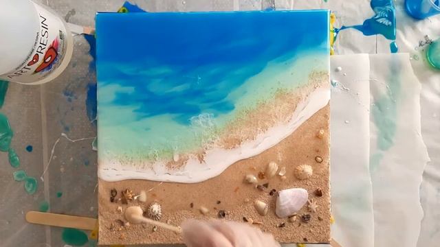 Ocean Resin With Real Sand And Shells Tutorial (Voice Over) смотреть онлайн