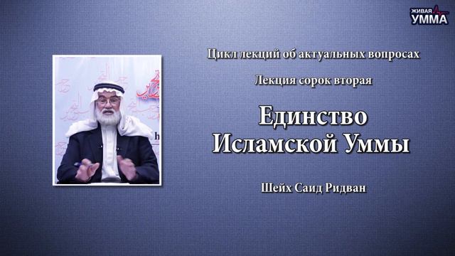 Единство Исламской Уммы. Шейх Саид Ридван. 42 лекция