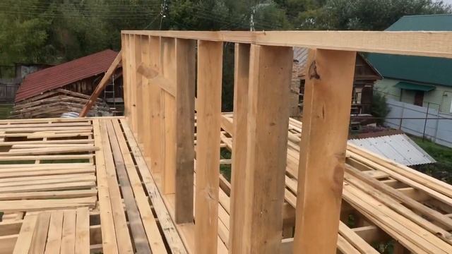 Мауэрлат / Коньковый прогон Каркасного дома 6 на 12 смотреть онлайн