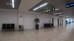 Belgrade Nikola Tesla Airport. Walking in the Terminal.