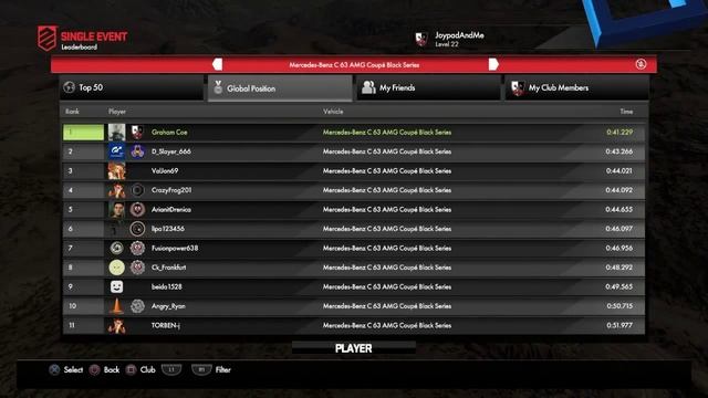 Mercedes Benz C63 AMG Coupe Black Series: DriveClub PS4 Global Sprint Record Tapaca Chile смотреть онлайн