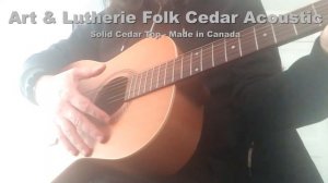 Art & Lutherie Folk Cedar Acoustic Guitar Solid Cedar Top Made in Canada