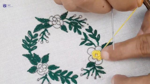 hand embroidery easy cushion cover, plow cover design