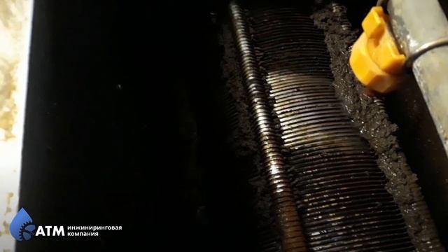 Шнековый обезвоживатель ATMD (пр-во Акватехмаркет) в работе на мясоперерабатывающем комбинате.