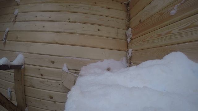 Сборка сруба из профилированного бруса зимой Пермь, Мостовая смотреть онлайн