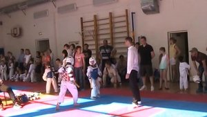 Тхэквондо.Первый спаринг.