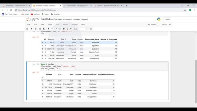 Loading json and excel file Pandas Python