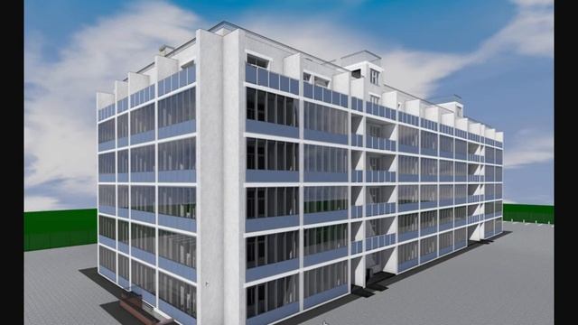 Среднеэтажный многоквартирный двухподъездный дом на 60 квартир (Часть 3) смотреть онлайн