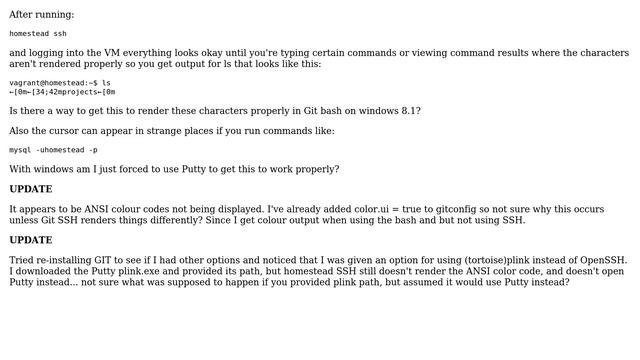 SSH into Homestead Using Git Bash on Windows Characters Not Displayed Properly смотреть онлайн
