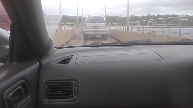 Понтонный мост в Юрге через Томь. Переправа через реку путешествие на машине