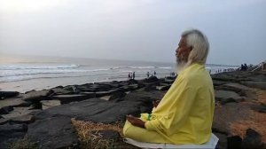 Brammam's ?479th day(1year 114days) meditation & blessings on 22/X/2023 at Pondicherry beach ?❤️?️?