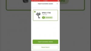 EPIG® APP Create vaccination session. English-speaking