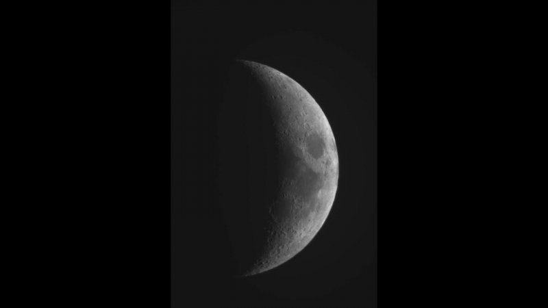 Moon with SVBONY SV183 IR-Pass filter (685 nm), 2020/01/18, 17:39