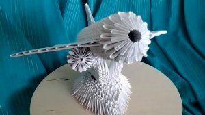 Модульное оригами,белый самолёт(описание)/ Modular origami,white plane (deskription)         V42