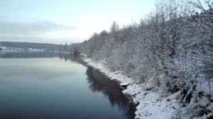 Панорама реки Свирь и Свирская судоверфь в декабре 2011
