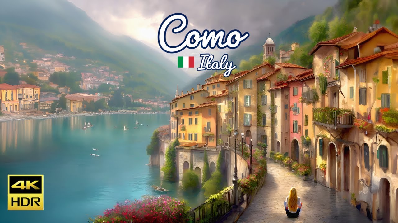 Комо, Италия  расположенный в регионе Ломбардия - Como, Italy Walking Tour - Отдых в Италии