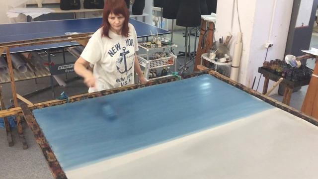 Роспись ватными палочками.