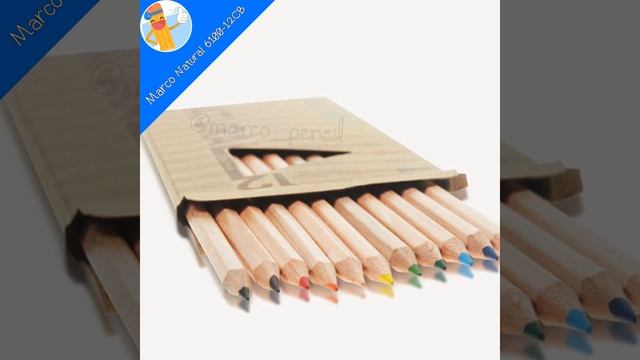 Цветные карандаши для рисования 12 цветов Natural Марко