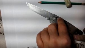 Самодельная выкидуха,или новый - РИГЕЛЬ,РОЛИК ЗАМОК! Homemade semi-automatic knife or new locking !