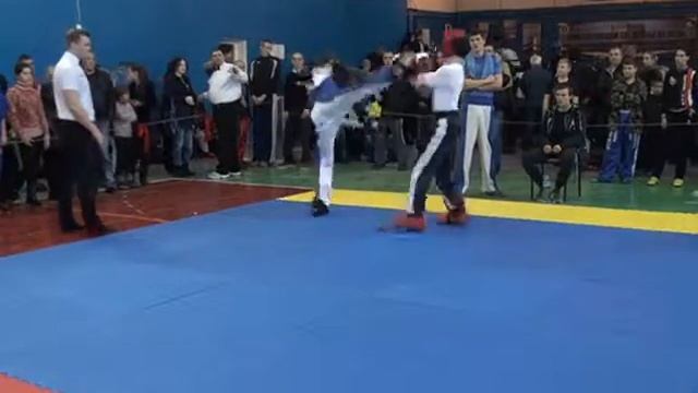 Лебедев Дмитрий 1.2 ПОИНТ 14.02.16 Чемпионат и Первенство г.Севастополь по кикбоксингу WAKO смотреть онлайн