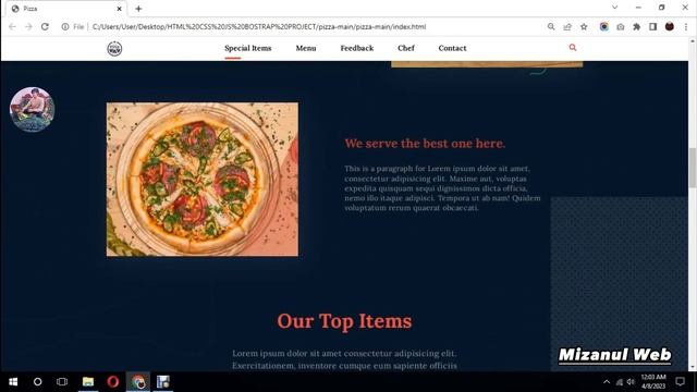 Responsive Pizza Website Using HTML, CSS, BOOTSTRAP _ jQuery
