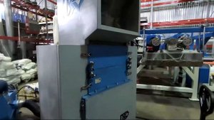 Переработка стрейч пленки на дробилке PZO 800-DLU