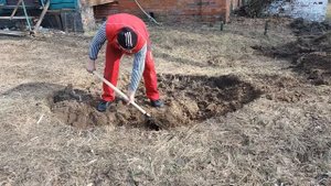 Канализация в частном доме - начало робот - разметка - канализация