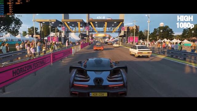 Forza Horizon 4 GTX 1050Ti + i3 6100 on all settings! смотреть онлайн