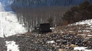 Крутой спуск на вездеходе ГАЗ 71 (ГТ-СМ)