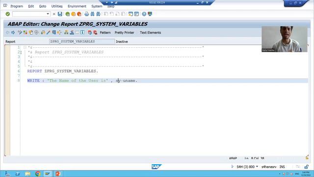 19 - ABAP Programming - System Variables Part1