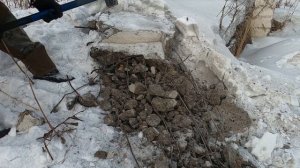 Зимняя добыча металла || Металл из бетона.